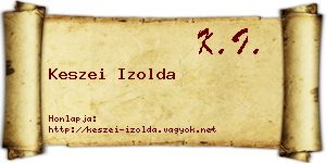 Keszei Izolda névjegykártya